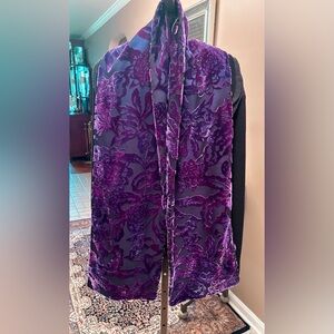 Linea by Louis Dell'Olio Rich Purple Velvet Scarf❣️